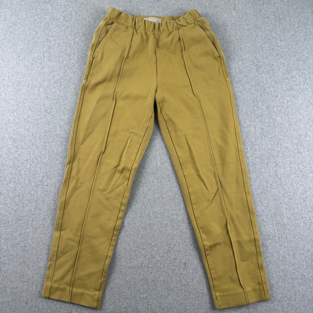 Everlane Pants Women XS Gold Tan Dream Pant Tapered Pintuck Cotton Modal Stretch